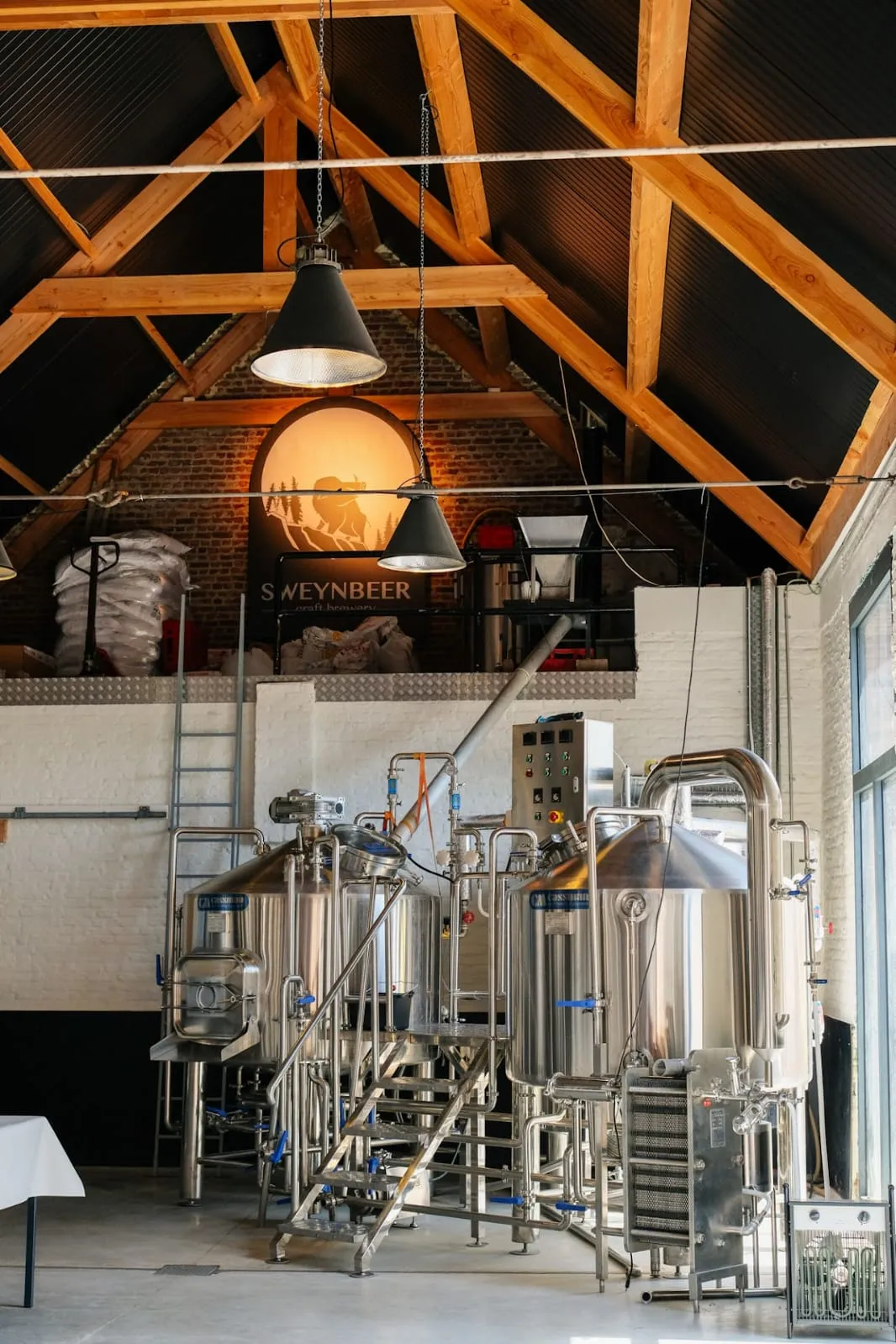 Onze ketels in de brouwzaal